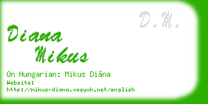 diana mikus business card